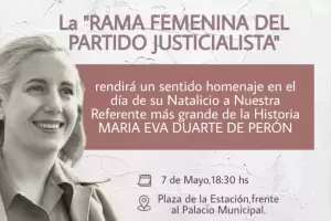 La Rama Femenina del PJ catamarqueo rindi homenaje a "Evita" en su 104 aniversario de nacimiento