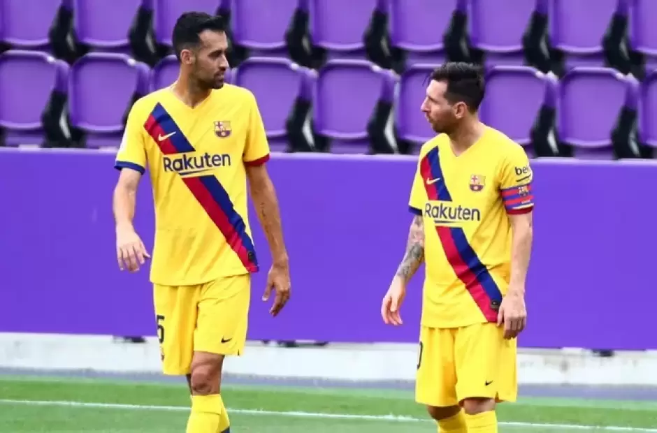 Lionel Messi y Sergio Busquets
