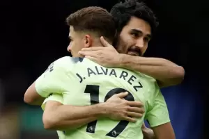 Con Julin lvarez de titular, el Manchester City gole al Everton