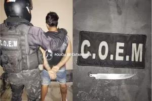 Ingres a un domicilio, se dio a la fuga y fue aprehendido