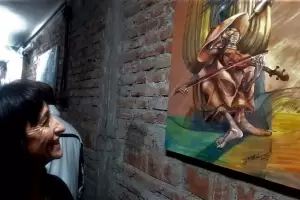 Se inaugur la muestra plstica de Ral Guzmn en la Bodega "Michango"