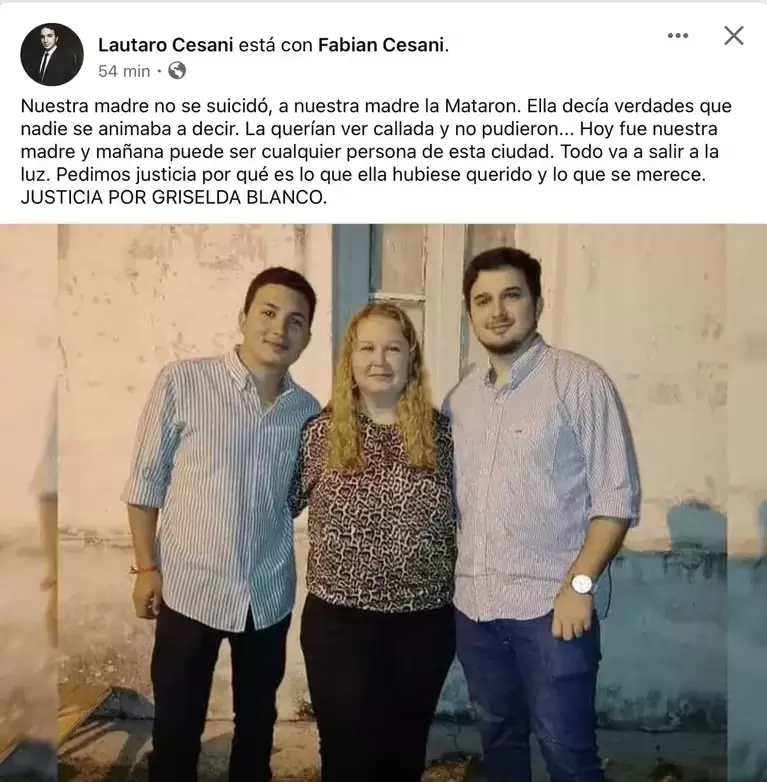 Los hijos de Griselda Blanco postearon en las redes sociales un desgarrador mensaje: "No se suicid, la mataron". (Foto: Captura Facebook)