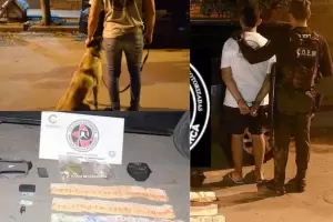 Joven fue detenido con droga y medio milln de pesos