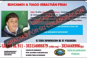 Encontraron sano y salvo al adolescente de 14 aos que era intensamente buscado