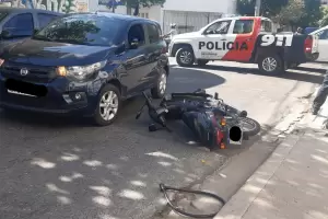 Motociclista result herido tras un choque en el centro capitalino