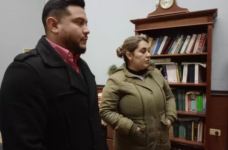 Gabriel D�az y Melisa Pereyra, hermana de Lucas / Foto: Silvina Bravo