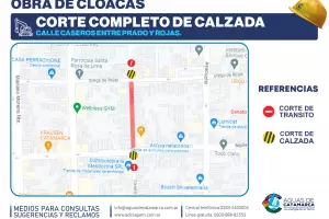 Aguas de Catamarca: corte en pleno centro por obras