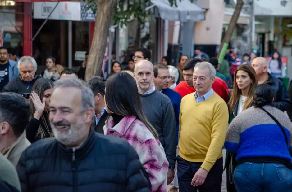 Horacio Larreta en su ltima visita a Catamarca junto a Manzi.