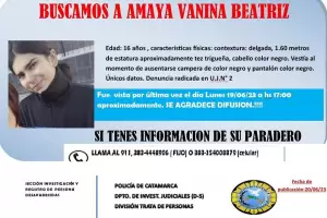 Intensa bsqueda de una jovencita de 16 aos