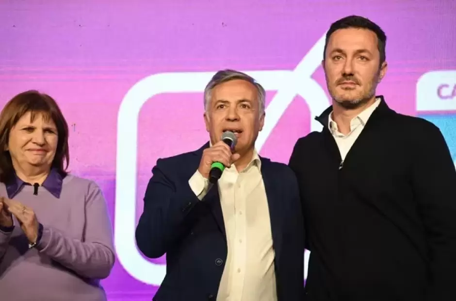 Alfredo Cornejo, Patricia Bullrich y Luis Petri en Mendoza