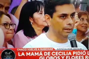 Fernando Rojas presente en la marcha por justicia por Cecilia Strzyzowski