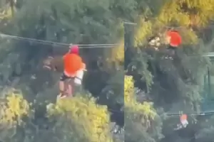Un nene de 6 aos cay al cortarse la soga de la tirolesa en la que viajaba