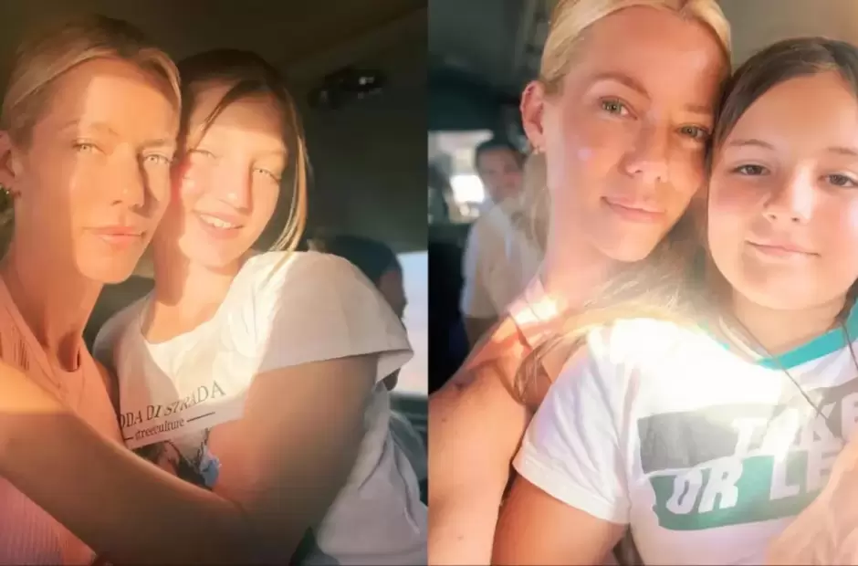 Nicole Neumann y sus hijas menores