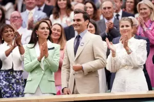 Roger Federer fue homenajeado en Wimbledon