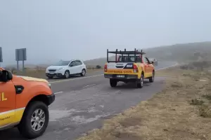 Precaucin por neblina en la Cuesta del Portezuelo