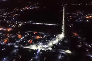 Jalil inaugur nuevo asfaltado e iluminacin en Tinogasta