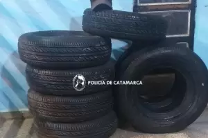 Secuestraron cubiertas en el puesto caminero de El Portezuelo