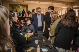 En la previa del Poncho, Jalil comparti un desayuno con los artesanos