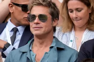 Las fotos de Brad Pitt en la final de Wimbledon: "�Rejuveneci�?"