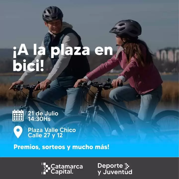 a la plaza en bici