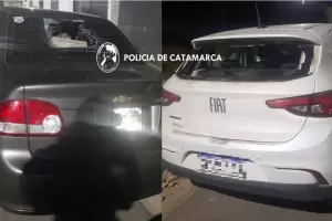 Noche violenta: con un matafuegos, un sujeto dao dos vehculos