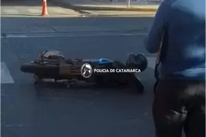 Motociclista sufri un accidente en el centro capitalino