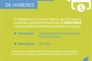 Pago de haberes a la Administracin Pblica Provincial: cundo cobran