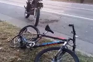 Choque en El Pantanillo: ciclista result herido