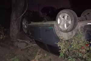 Tremendo vuelco en Ruta Provincial N 2