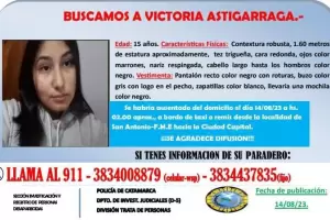 Intensa bsqueda de una menor de 15 aos