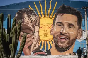 Mural de Messi: inauguran la gigantesta obra de Franco Miglia