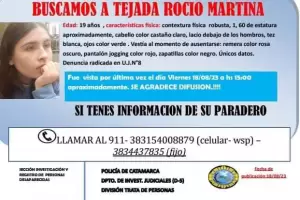 Desesperada bsqueda para dar con el paradero de Rocio Tejada