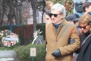 Las fotos del ltimo adis a Chico Novarro: la tristeza de sus hijos y el llanto de Pampita