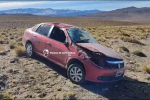 Tremendo vuelco en la Ruta Provincial N 43