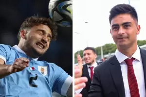 Boselli y "Pity" Martnez, en la revisin mdica para jugar en River