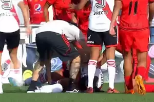Susto para River: una jugadora convulsion en pleno partido