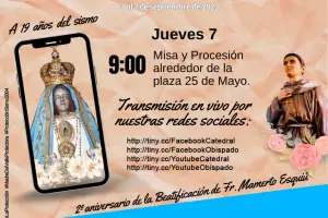 Fiesta de la Proteccin de la Virgen: repique de campanas, misa y procesin