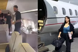 La que puede: Wanda mostr cmo es por dentro el jet privado
