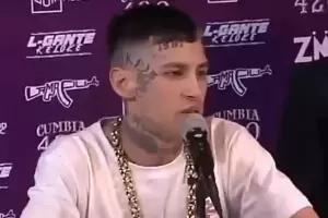 L-Gante rompi el silencio en una conferencia de prensa: neg que fuera un "preso VIP"