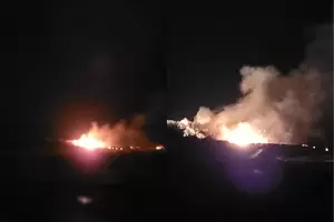 Incendio en las proximidades del Ro del Valle