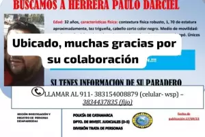 Encontraron a Herrera y Vega, los hombres que estaban desaparecidos