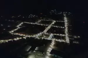 Inauguraron adoquinado e iluminacin Led en el centro de Antofagasta de la Sierra