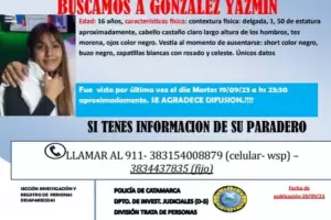 Intensa bsqueda de una menor de 16 aos