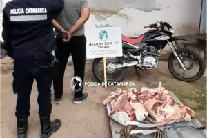 Aprehendieron a un hombre tras una persecucin: est acusado de robar carne y elementos para faena