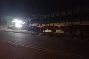 Conductor catamarqueo choc y volc un camin en Crdoba