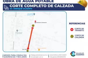 Aguas de Catamarca: por trabajo en Valle Viejo, habr interrupcin de trnsito