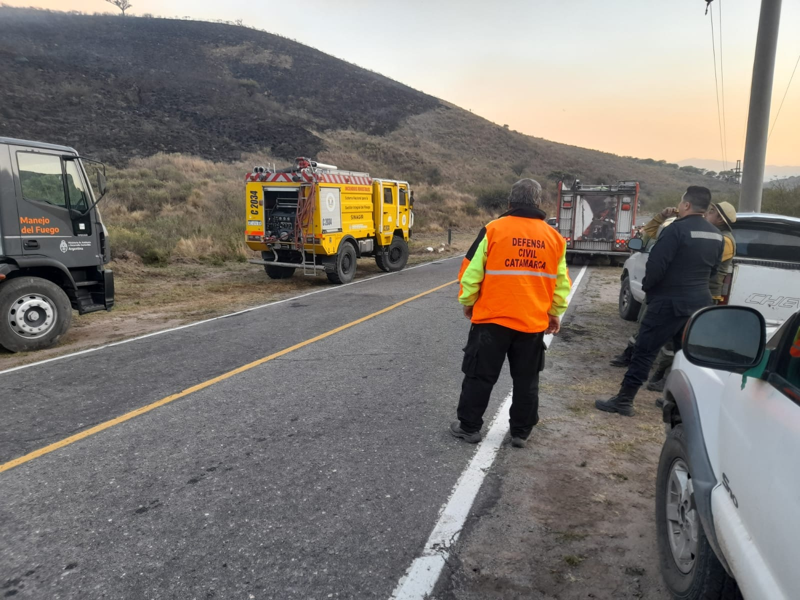 El incendio de gran magnitud dejó sin energía a El Rodeo y Las Juntas