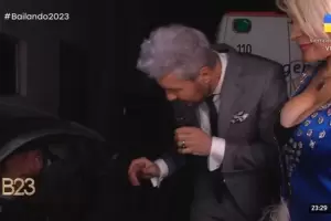 Milei fue a buscar a Ftima Florez al Bailando 2023 y tuvo un divertido cruce con Tinelli