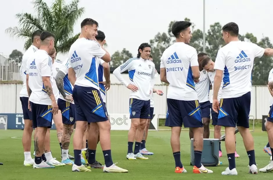 Entrenamiento de Boca en la previa del encuentro con Palmeiras
