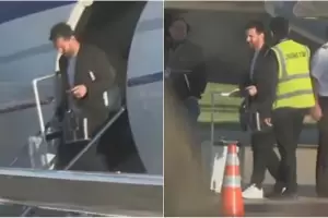 Messi lleg a la Argentina y se entrenar por la tarde con la Seleccin